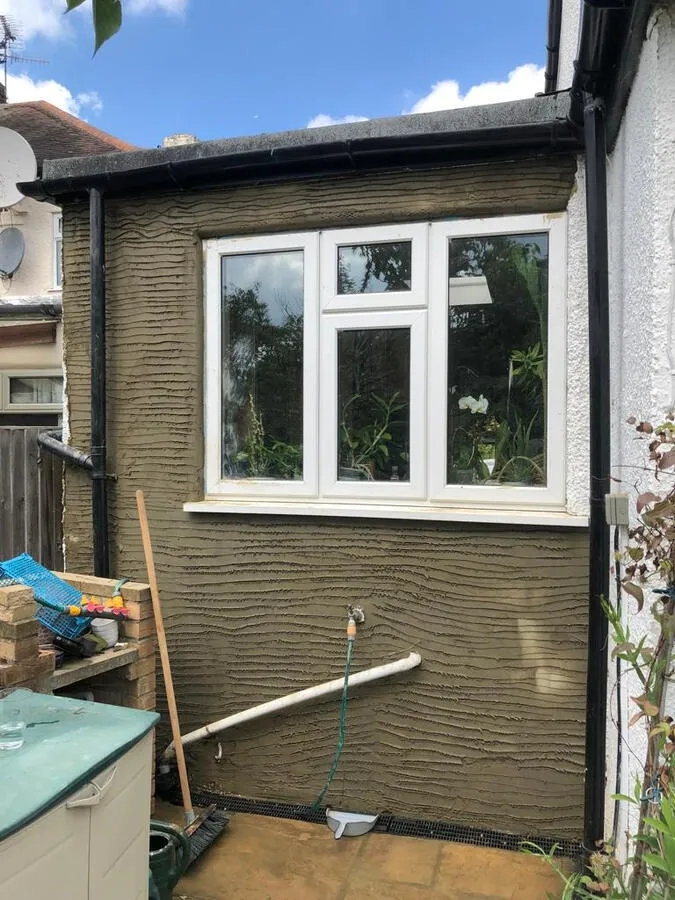 Exterior painted extension