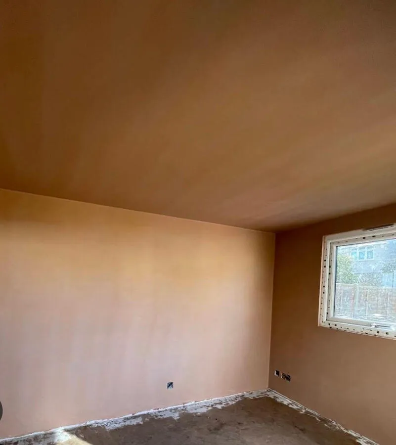 Plastered room corner detail