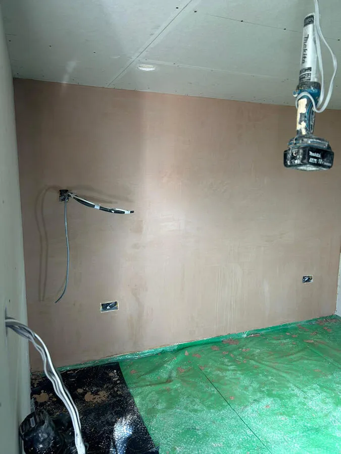 Interior plastering and electrical first-fix