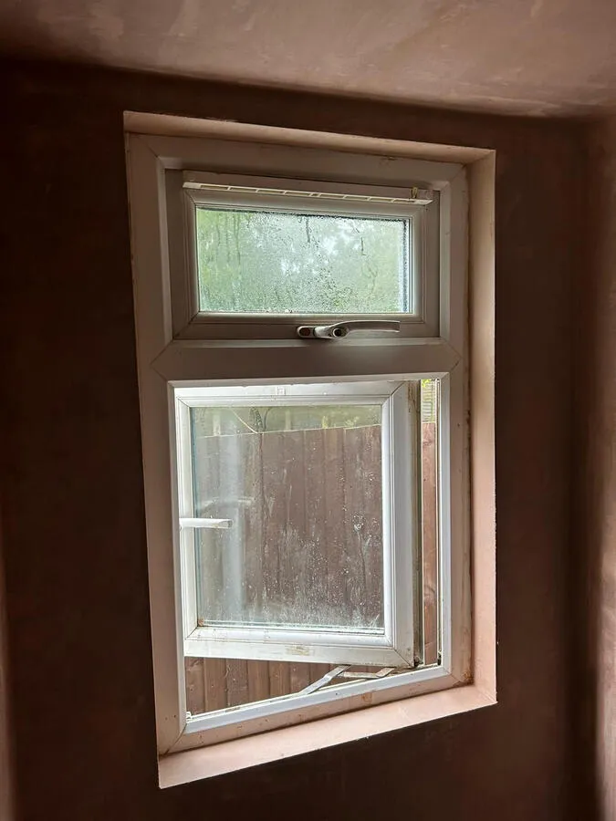 Window reveal plaster finish detail